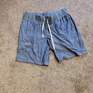 Jockey Blue Pinstripe Athletic Drawstring Shorts